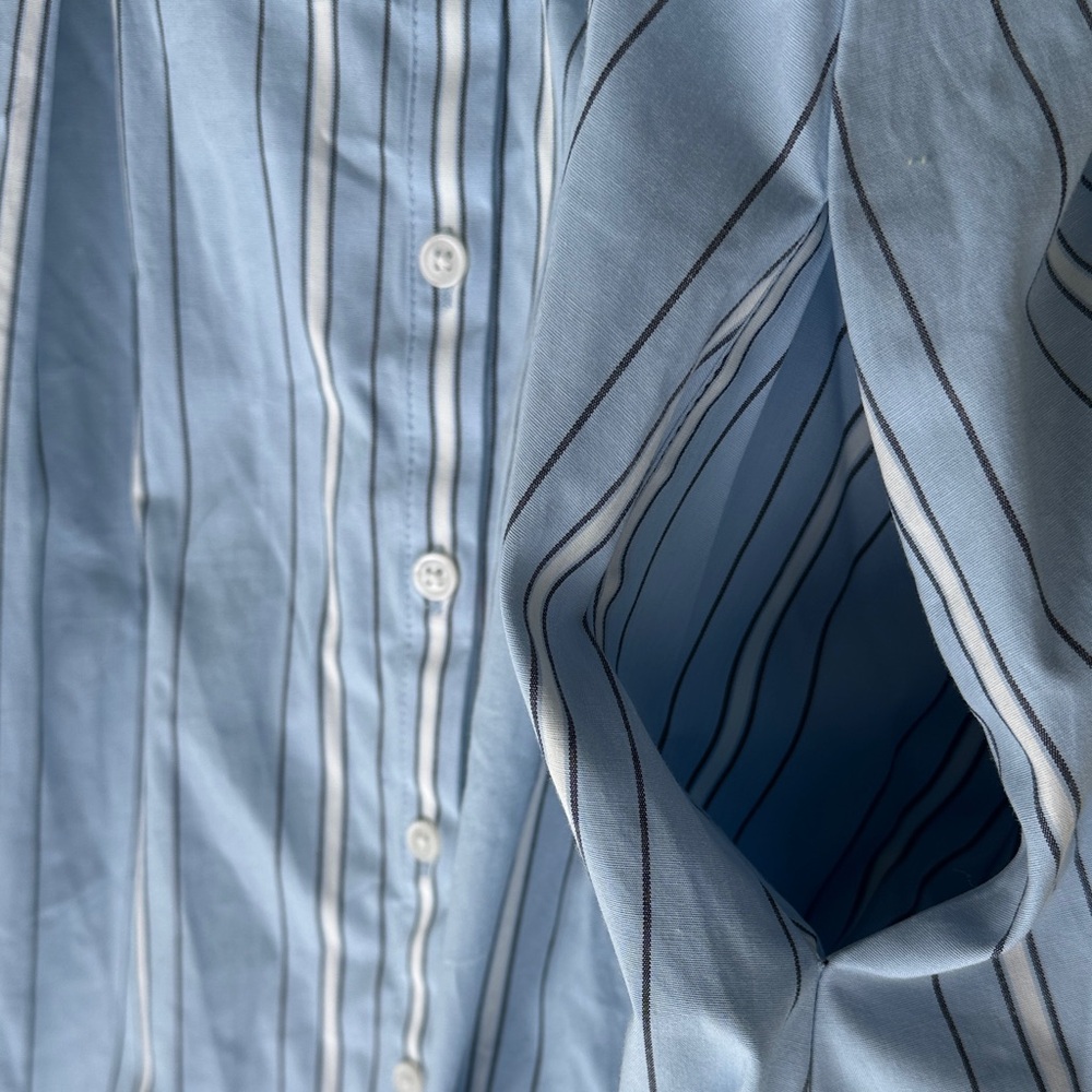 Ava & Viv Light Blue Striped Shirt Dress NWT Size 3X - Picture 5 of 5